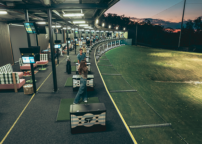 Driving Range top level evening